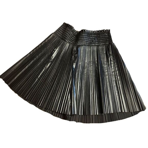 New! Blue B. Collection Black Micro Pleated Skort Sz L - Picture 1 of 3